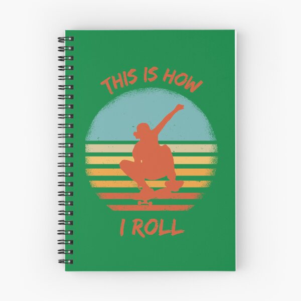 Item preview, This Is How I Roll Skateboard Pun Grunge Retro Sunset In Green designed and sold by LuckyKermit.