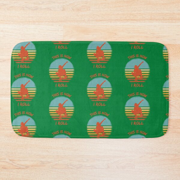 Item preview, This Is How I Roll Skateboard Pun Grunge Retro Sunset In Green designed and sold by LuckyKermit.