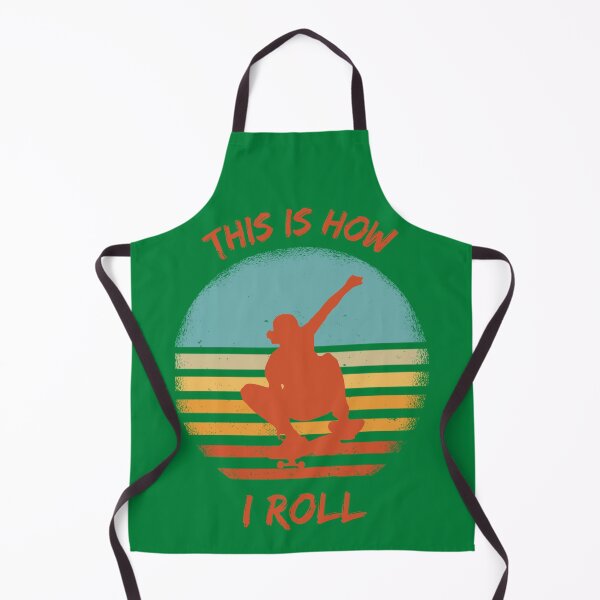 Item preview, This Is How I Roll Skateboard Pun Grunge Retro Sunset In Green designed and sold by LuckyKermit.