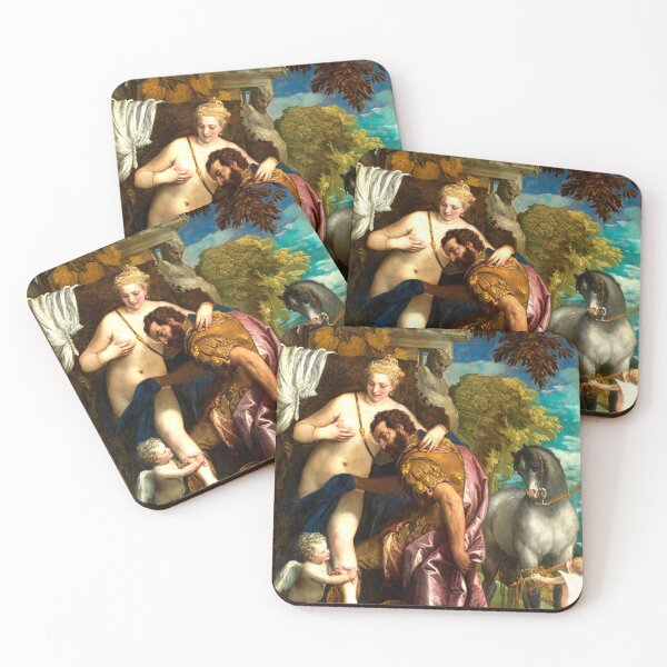 Item preview, Mars and Venus United by Love, Italien art, greek gods, restored painting designed and sold by Lady-Frost.