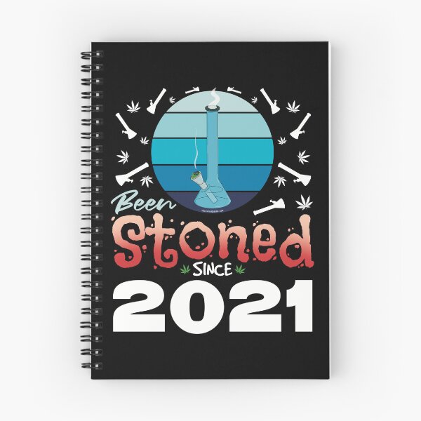 Item preview, Been stoned since 2021 (Blue retro vintage sunset with bong) designed and sold by YomeHayin.