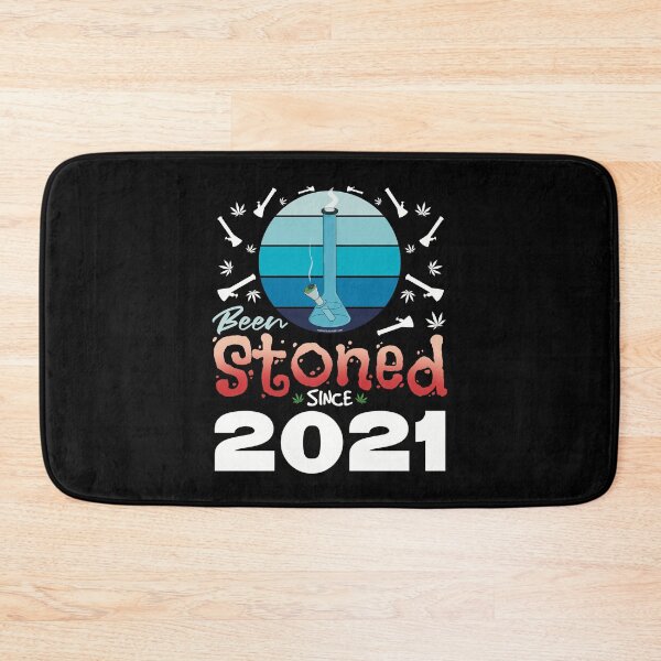 Item preview, Been stoned since 2021 (Blue retro vintage sunset with bong) designed and sold by YomeHayin.