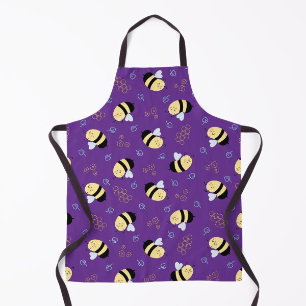 Item preview, Flying bee purple kawaii pattern designed and sold by high5doodle.