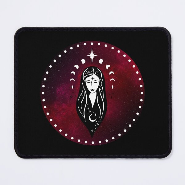 Item preview, Moon Goddess Moon Phases Red Celestial Space designed and sold by OnyxMoonDesigns.