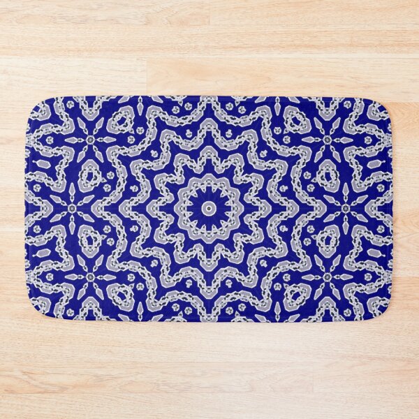 Artikelvorschau, Blaues Kräuselungs-Mandala entworfen und verkauft von DiscoGypsyFish.