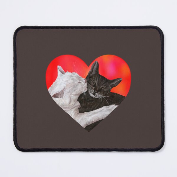Item preview, Cat, cats, kitten, kittens painting, art, interracial couple, love, Valentine’s day   designed and sold by AAndEdesign.