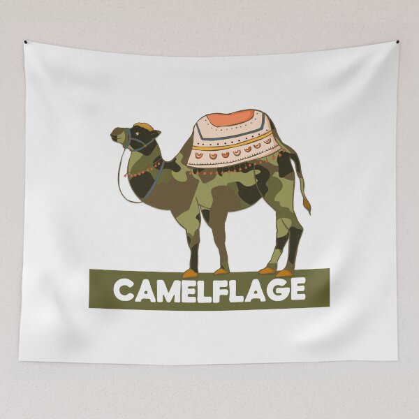 Item preview, Funny Camelflage Camel Animal Pun designed and sold by mschubbybunny.