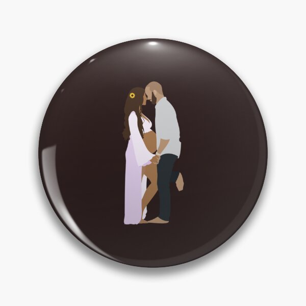 Item preview, Interracial Pregnant Couple Illustration Greeting Card    designed and sold by AAndEdesign.
