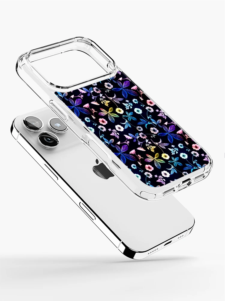 Thumbnail 2 of 5, iPhone Case, Dark Floral Spring Pattern designed and sold by Youpattern.