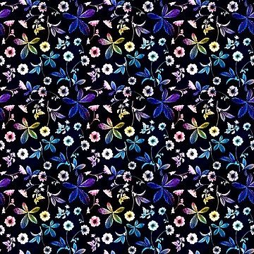 Artwork thumbnail, Dark Floral Spring Pattern by Youpattern