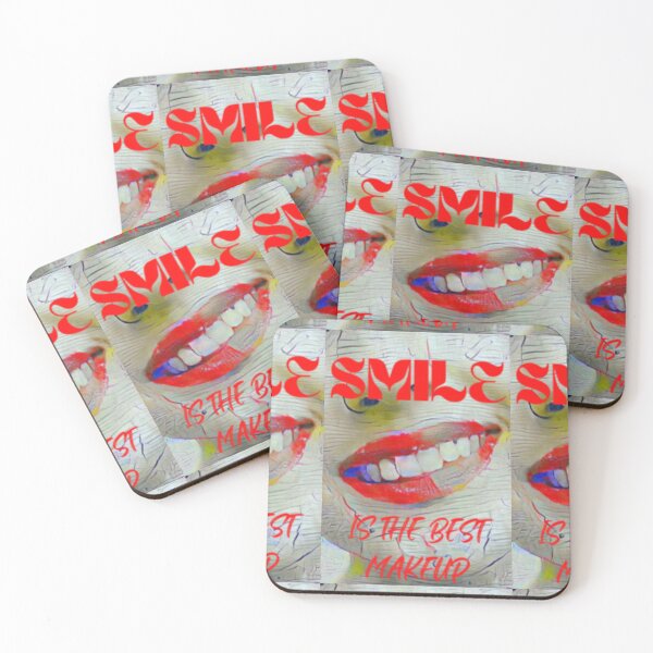 Item preview, Smile is the best make up with red wording shown teeth designed and sold by Bekindtome.
