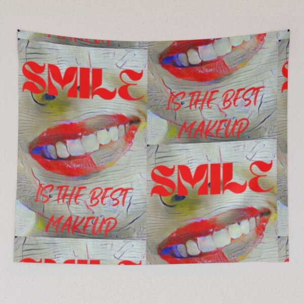 Item preview, Smile is the best make up with red wording shown teeth designed and sold by Bekindtome.
