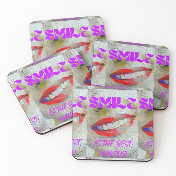 Item preview, Smile is the best make up with purple wording shown teeth designed and sold by Bekindtome.