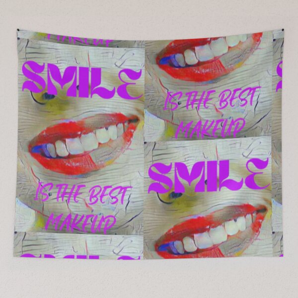 Item preview, Smile is the best make up with purple wording shown teeth designed and sold by Bekindtome.