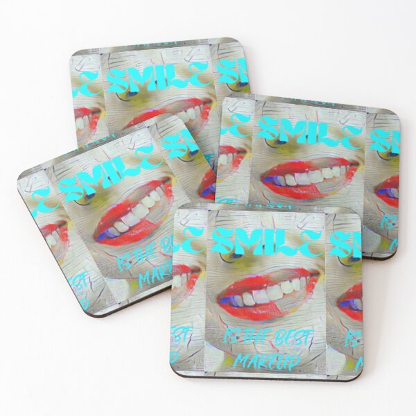 Item preview, Smile is the best make up with cyan wording shown teeth designed and sold by Bekindtome.