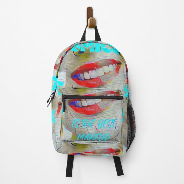 Item preview, Smile is the best make up with cyan wording shown teeth designed and sold by Bekindtome.
