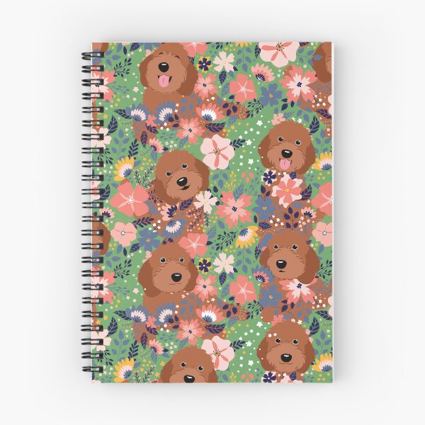 Item preview, Red Ruby Cockapoo Cavapoo Cavoodle Garden - Green Background designed and sold by Lulupainting.