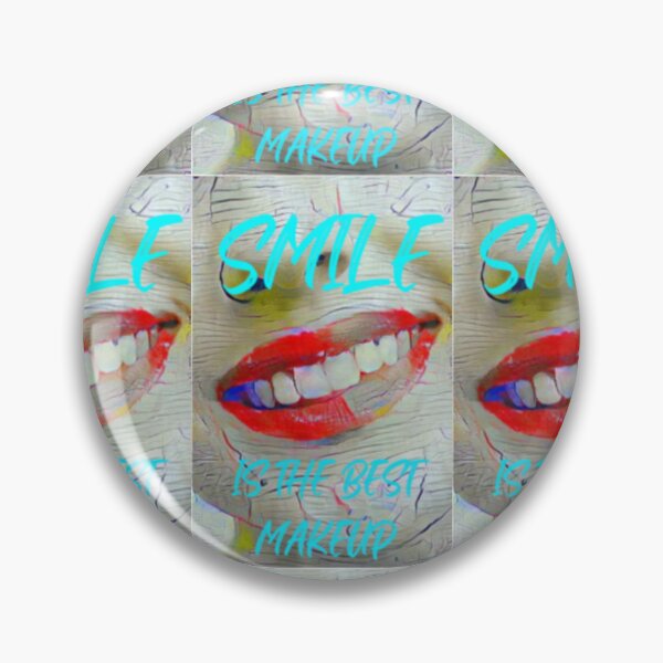 Item preview, Smile is the best make up with cyan slim wording shown teeth designed and sold by Bekindtome.