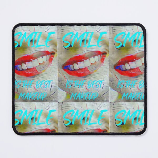 Item preview, Smile is the best make up with cyan slim wording shown teeth designed and sold by Bekindtome.