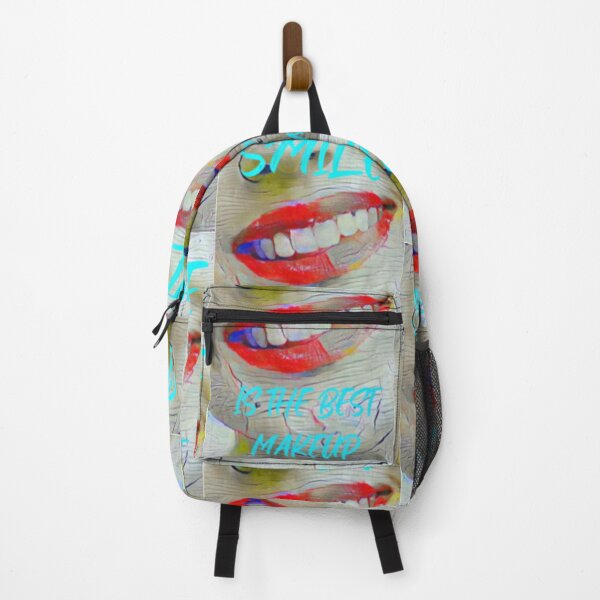 Item preview, Smile is the best make up with cyan slim wording shown teeth designed and sold by Bekindtome.