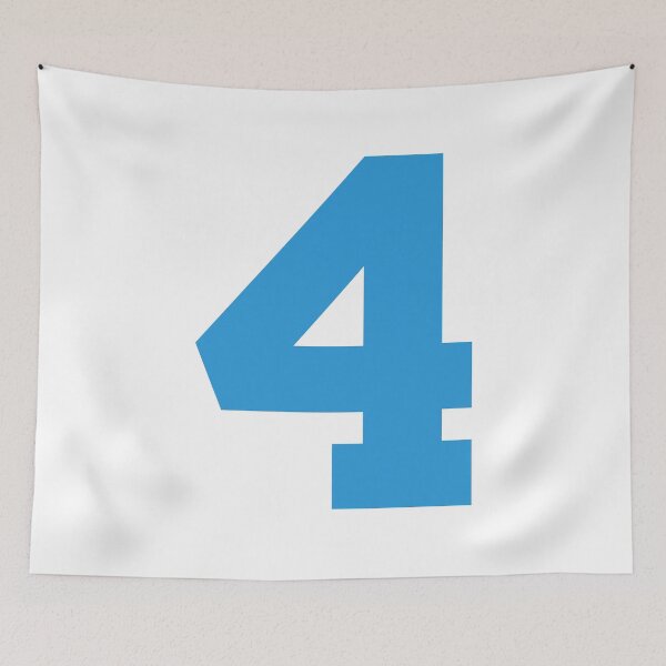 Item preview, Number 4, Blue four, Sports number 4 designed and sold by TheCultStuff.