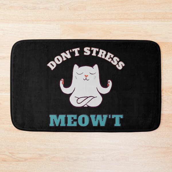 Item preview, Don't Stress Meow't Yoga Cat designed and sold by catartlady.