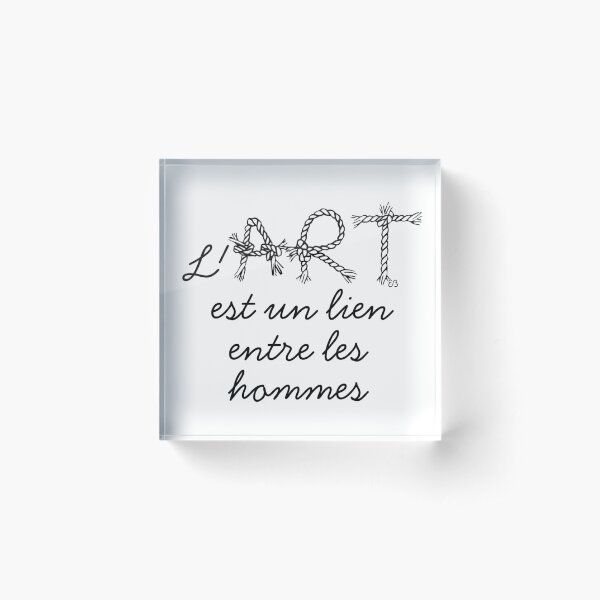 Des mots en partage (1) Bloc acrylique