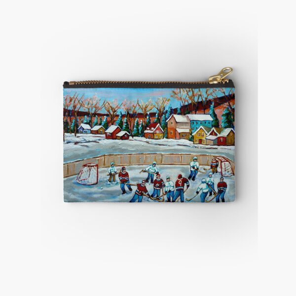 Item preview, PAINTINGS OF CANADA COUNTRY HOCKEY GAME WINTER SCENE LANDSCAPES CAROLE SPANDAU designed and sold by Carole  Spandau.