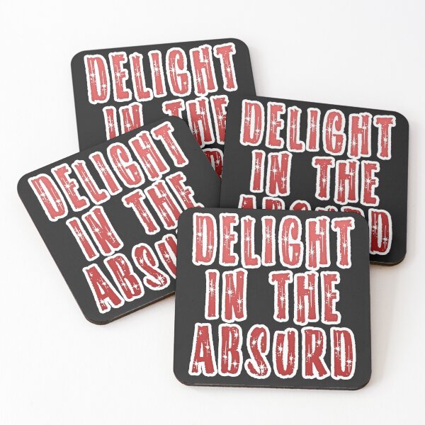 Item preview, Delight in the Absurd Absurdism Existentialism Albert Camus Black White Red Absurdity Singularity designed and sold by Shayna Westfall.