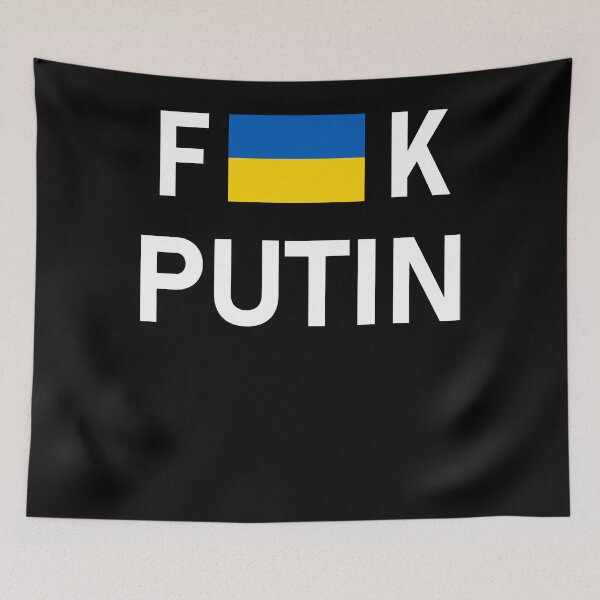 Item preview, Que se joda Vladimir Putin con la bandera de Ucrania designed and sold by annaliesebu.