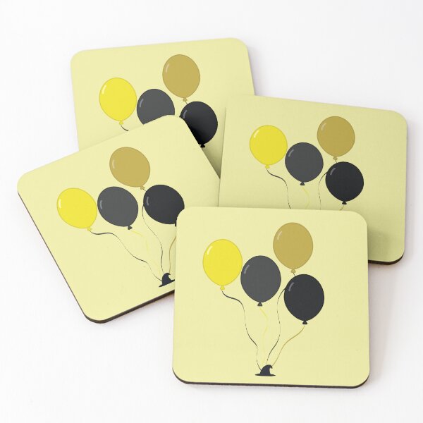 Artikelvorschau, Magic House Pride Schwarze und gelbe Luftballons entworfen und verkauft von okay-scribbles.