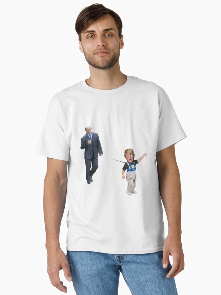 Thumbnail 2 von 7, Classic T-Shirt, Little Trump an der Leine mit Putin Never Trump designt und verkauft von PhoebeWong.