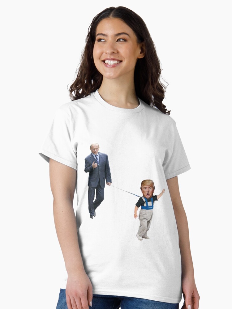 Thumbnail 1 von 7, Classic T-Shirt, Little Trump an der Leine mit Putin Never Trump designt und verkauft von PhoebeWong.