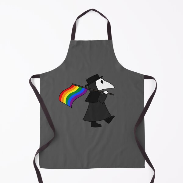 Item preview, Plague doctor with LGBTQ+ flag designed and sold by DoesArtAndStuff.