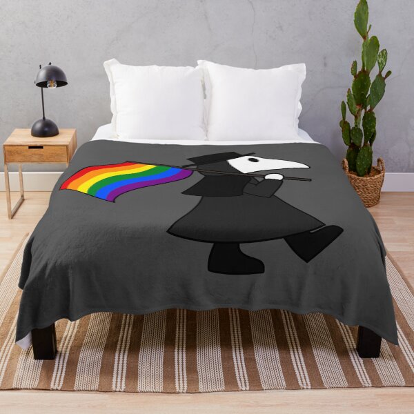 Item preview, Plague doctor with LGBTQ+ flag designed and sold by DoesArtAndStuff.