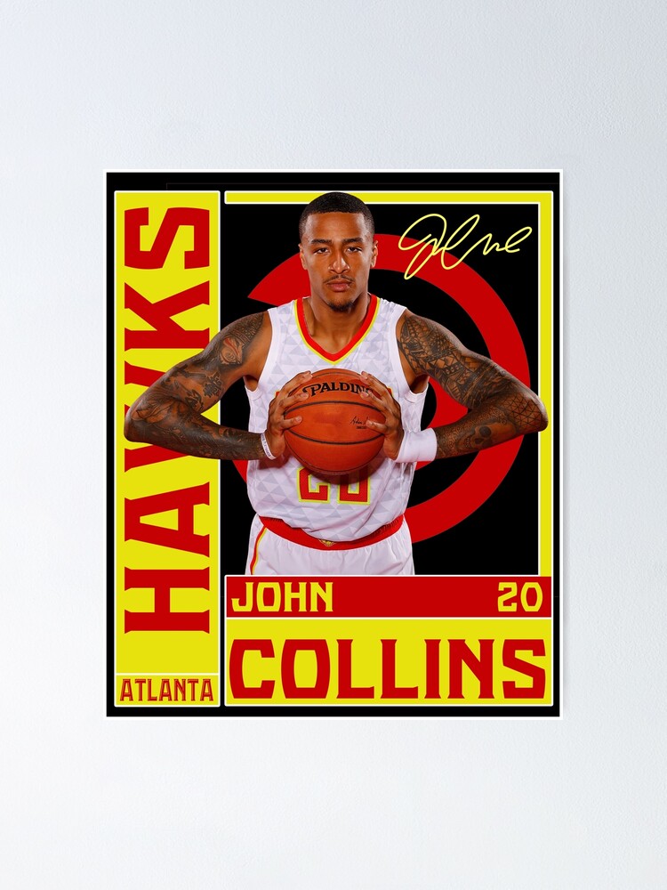 John Collins Basketball Paper Poster Hawks 5 - John Collins