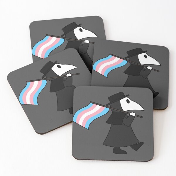 Item preview, Plague doctor with transgender flag designed and sold by DoesArtAndStuff.