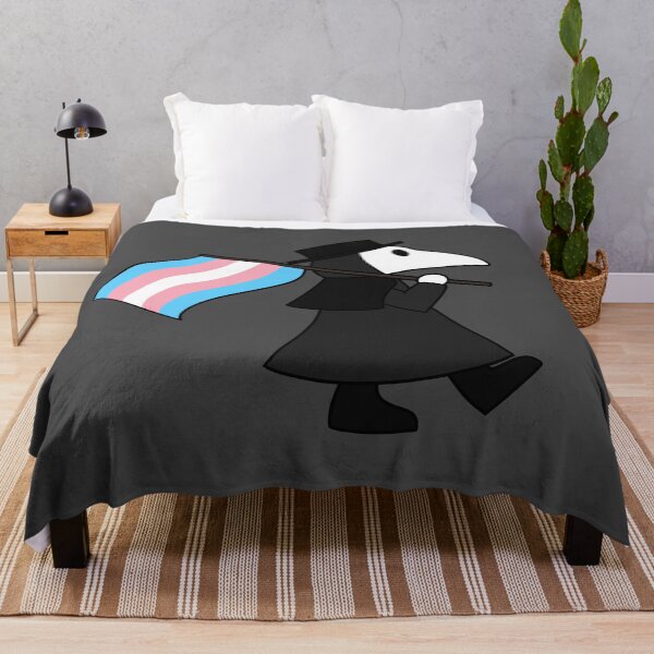 Item preview, Plague doctor with transgender flag designed and sold by DoesArtAndStuff.