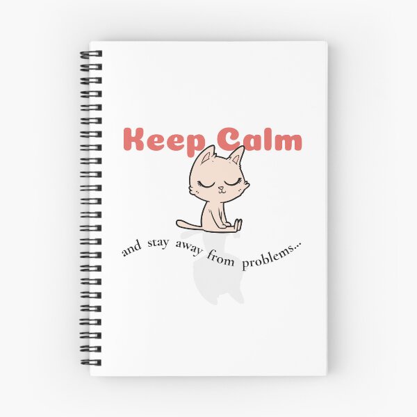 Item preview, Keep calm and stay away from problems, calm cat, sleeping cat, chill cat designed and sold by TheFreeLife.