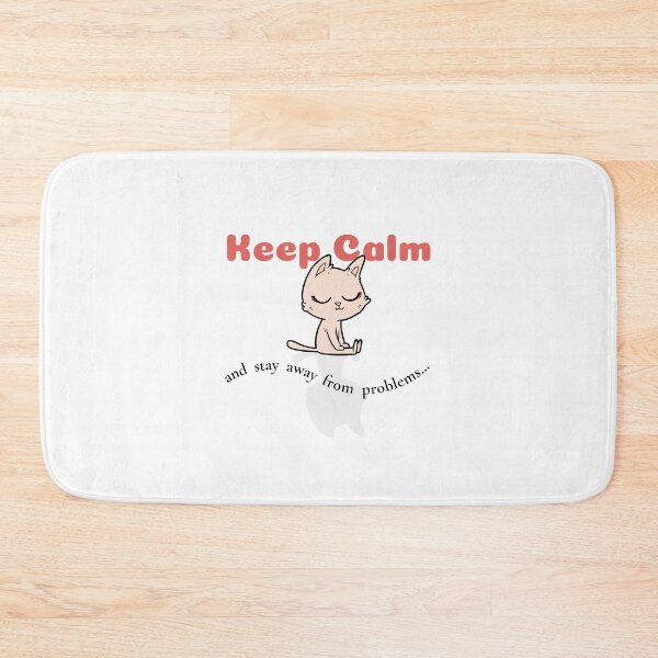 Item preview, Keep calm and stay away from problems, calm cat, sleeping cat, chill cat designed and sold by TheFreeLife.