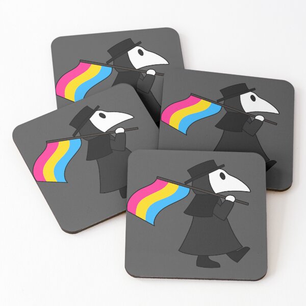 Item preview, Plague doctor with pansexual flag designed and sold by DoesArtAndStuff.