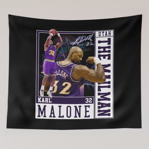 Item preview, KARL MALONE The Mail Man Basketball Legend Signature Vintage Retro 80s 90s Bootleg Rap Style designed and sold by Lea Schiller ⭐⭐⭐⭐⭐(216).
