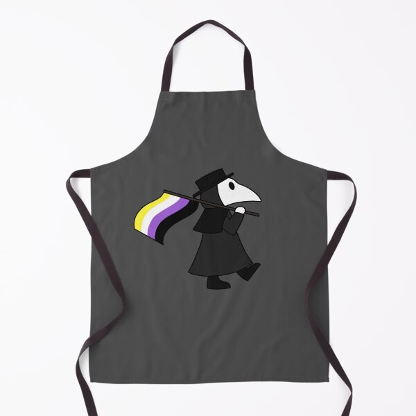 Item preview, Plague doctor with nonbinary flag designed and sold by DoesArtAndStuff.