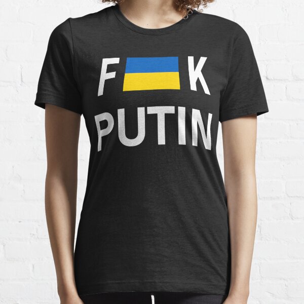 Fuck Vladimir Poutine avec le drapeau ukrainien - Fuck Putin T-shirt essentiel