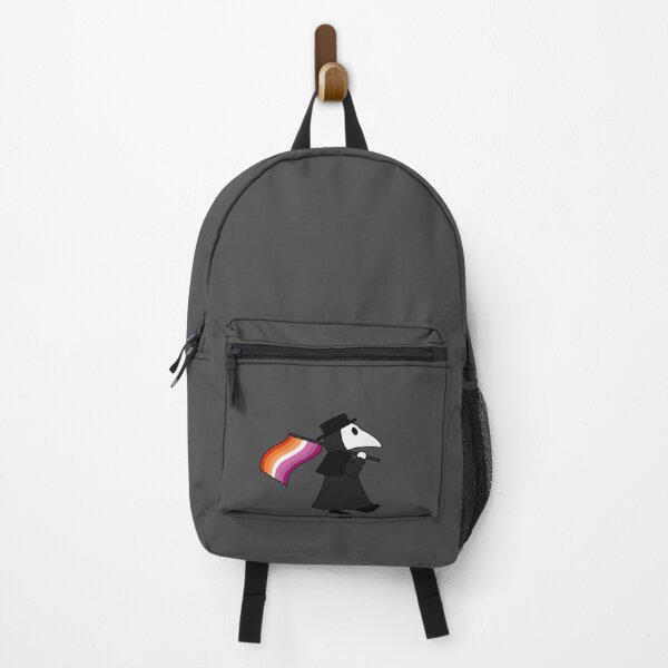 Item preview, Plague doctor with lesbian flag designed and sold by DoesArtAndStuff.