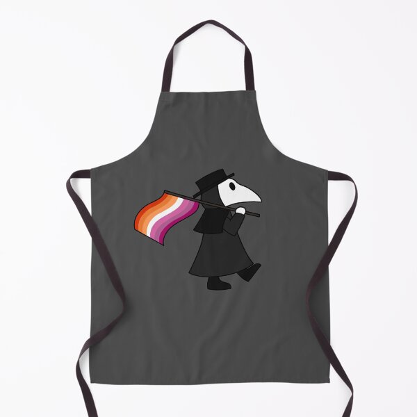 Item preview, Plague doctor with lesbian flag designed and sold by DoesArtAndStuff.