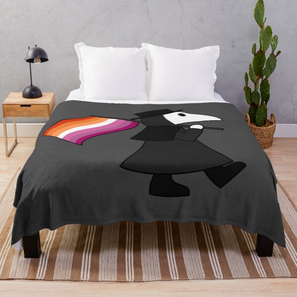 Item preview, Plague doctor with lesbian flag designed and sold by DoesArtAndStuff.