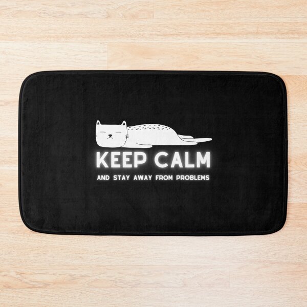 Item preview, Keep calm and stay away from problems, calm cat, sleeping cat, chill cat designed and sold by TheFreeLife.
