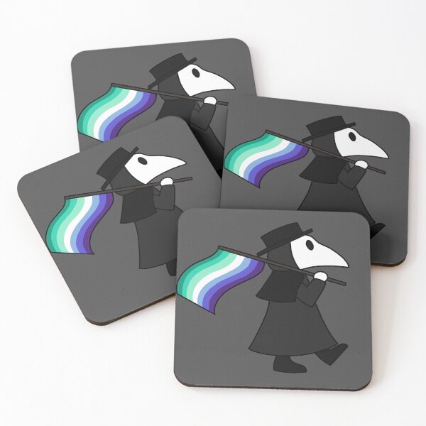 Item preview, Plague doctor with gay flag designed and sold by DoesArtAndStuff.