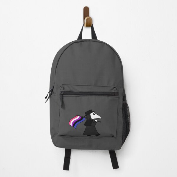 Item preview, Plague doctor with genderfluid flag designed and sold by DoesArtAndStuff.